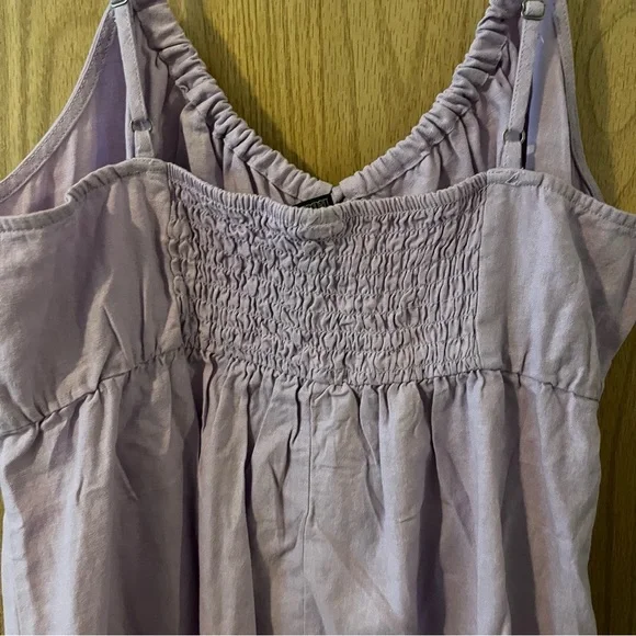 Wild Fable Women’s Ruched Linen Slip Dress Lavender NWT Target Plus - Picture 9 of 10